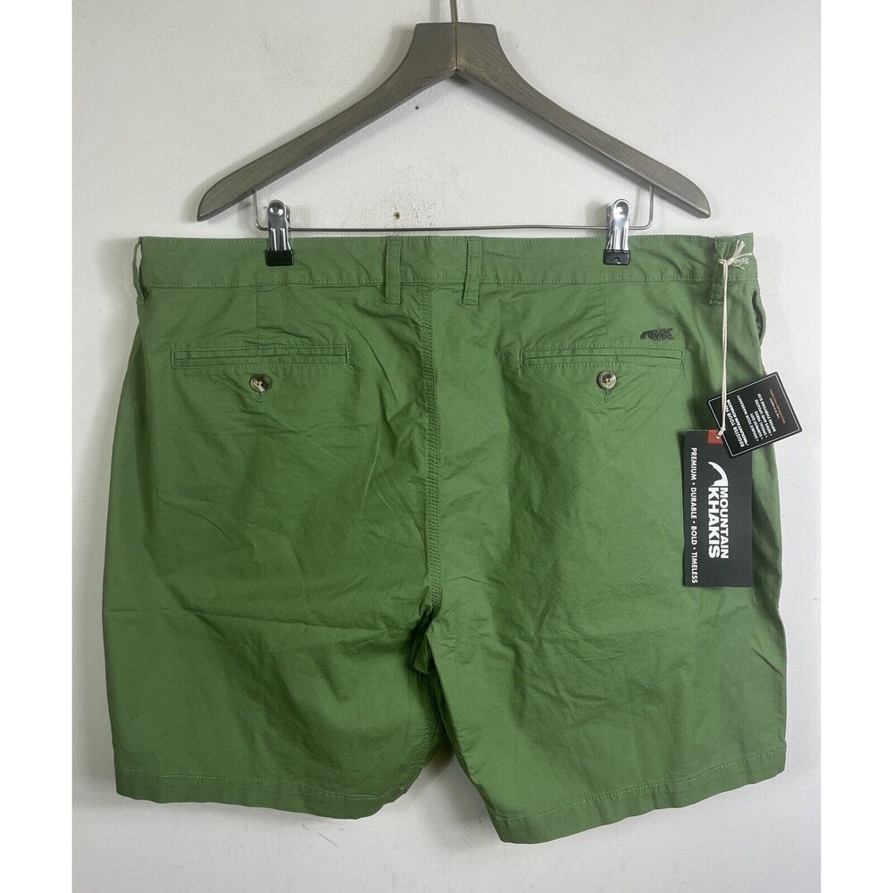Mountain Khakis Mens Chino Shorts 42x8 Green NWT $70 Stretch Poplin Classic Fit